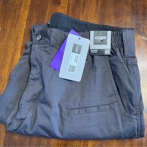 Black Cargo Pants with Elastic Waistband